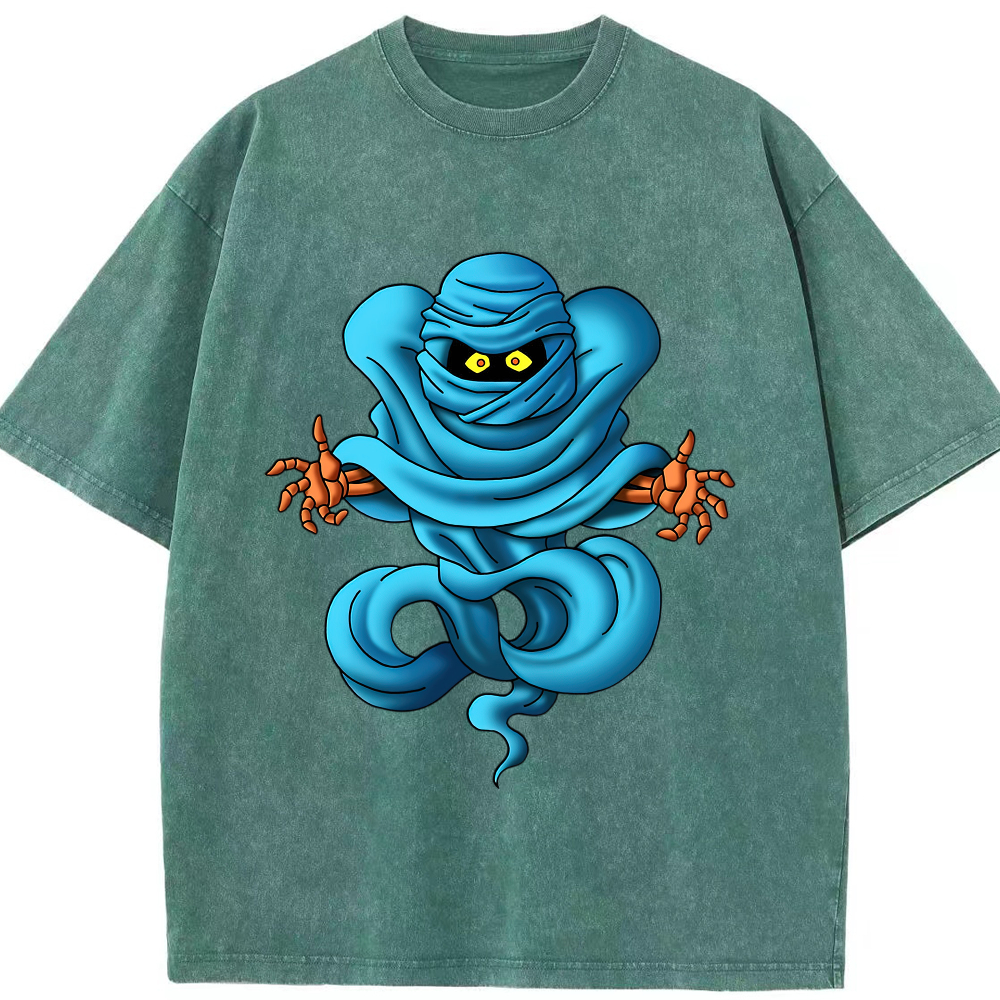（画像用） ドラゴンクエスト Doragon Kuesuto Dragon Quest 綿100% ヴィンテージ風 半袖Tシャツ（フロントプリント）